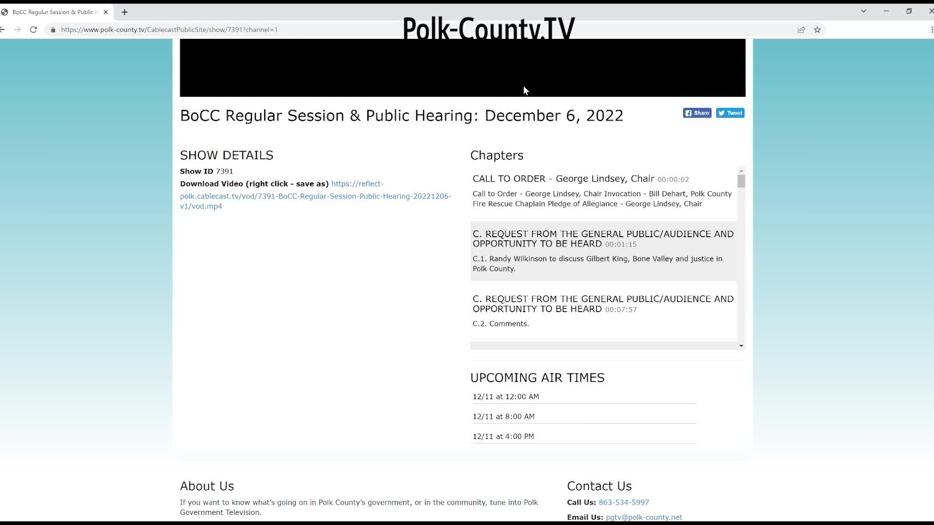 Thumbnail image for Que Pasa Polk: BoCC Notes; VW Class, Early Childhood Learning