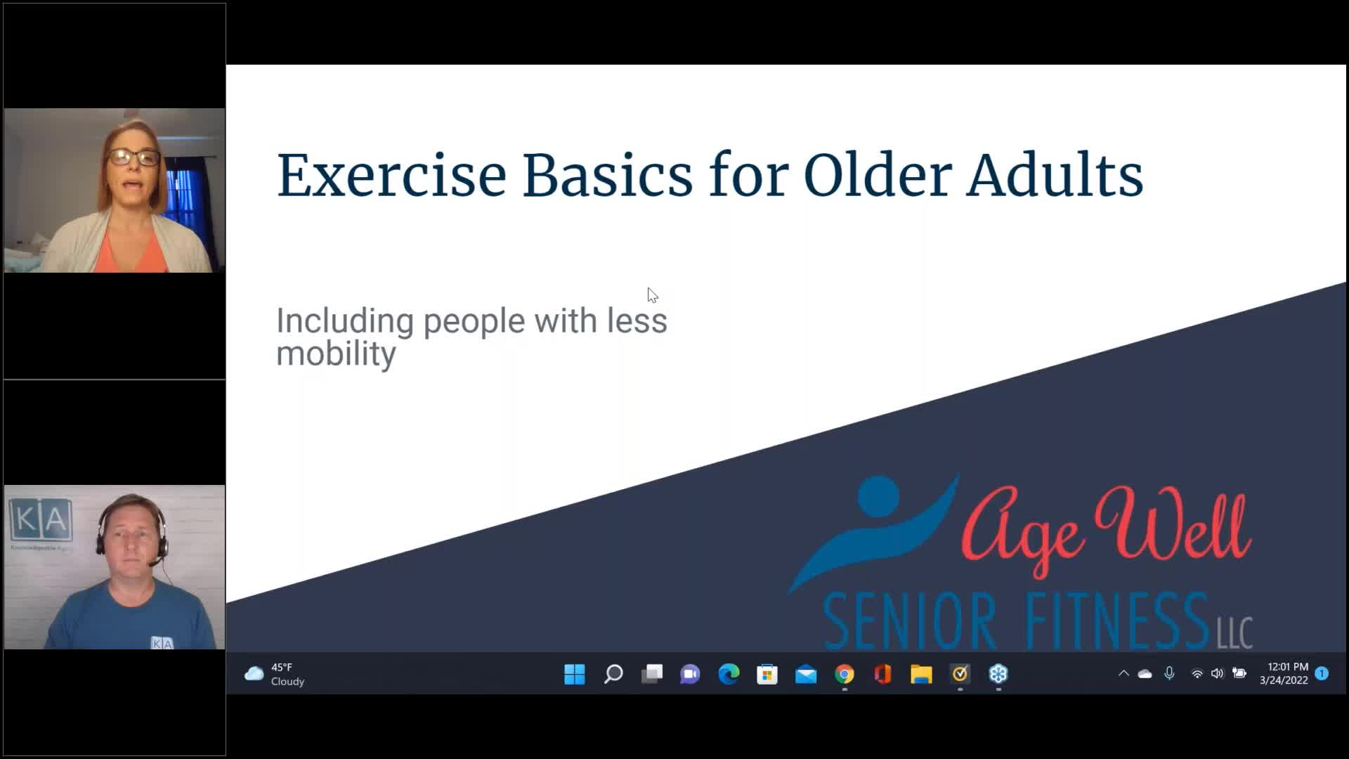 Thumbnail image for Knowledgeable Aging: Exercise Basics for Older Adults