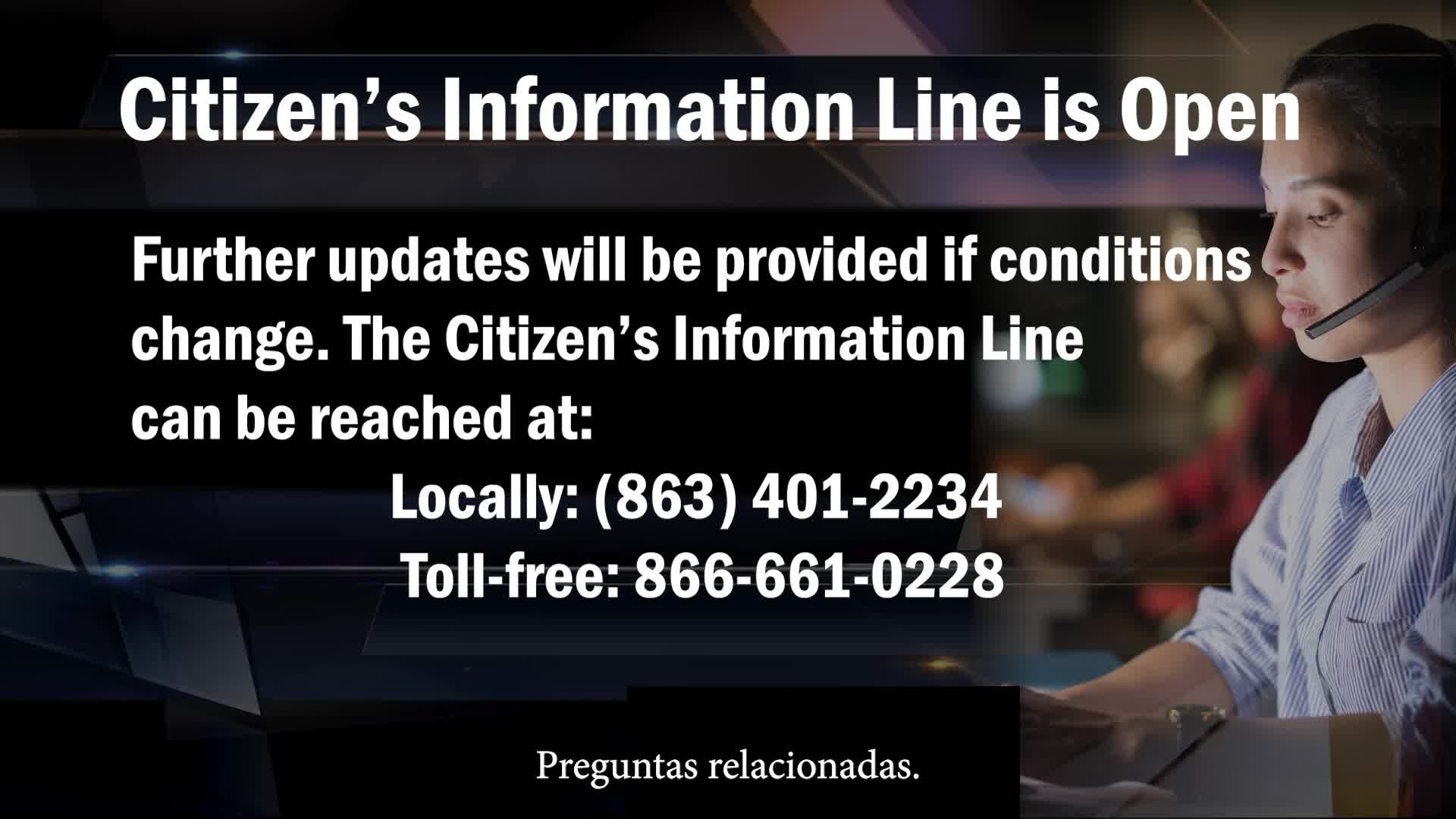 Thumbnail image for Hurricane Ian Hotline Open